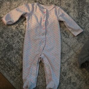 Carter's Pink Heart Patterned Footie